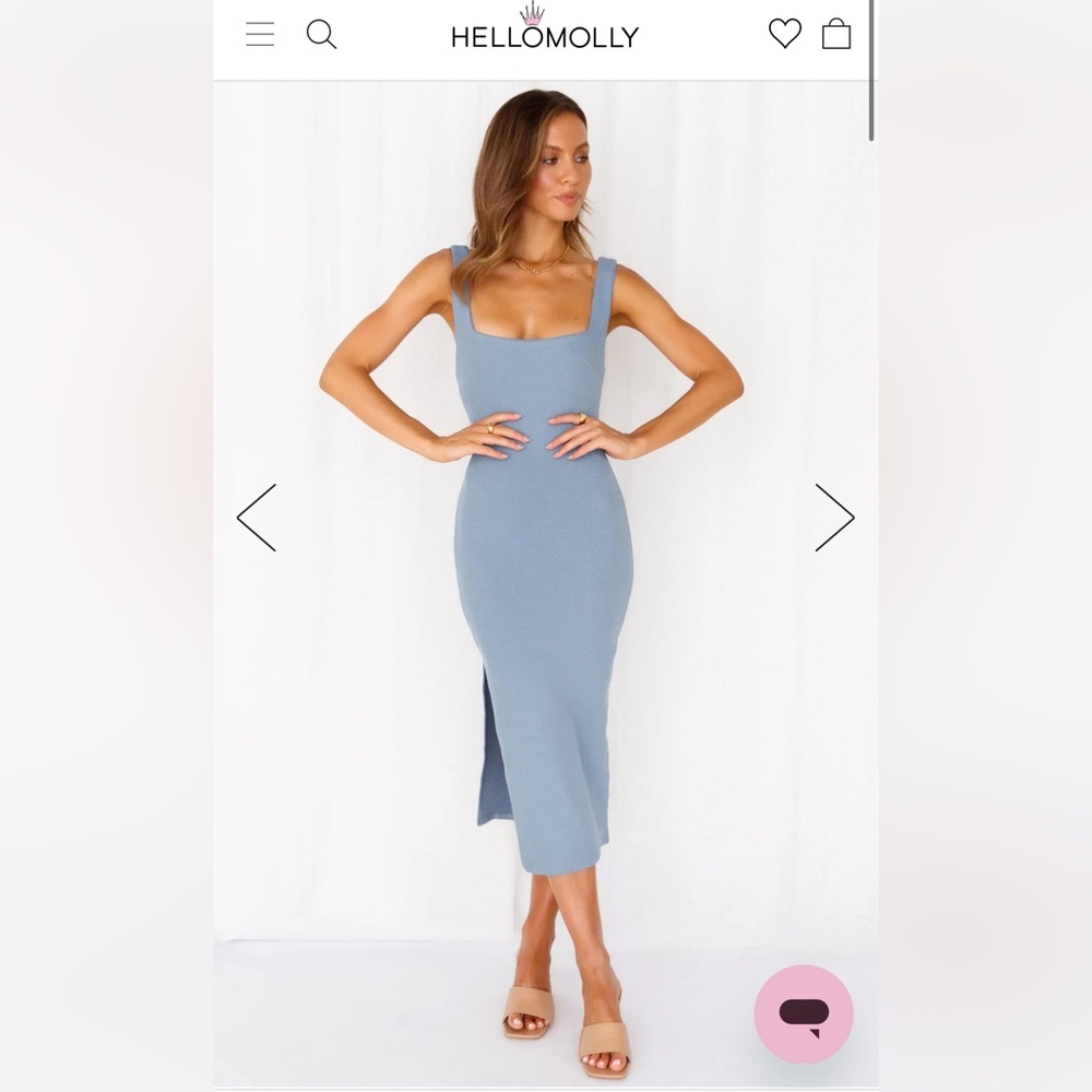 Hello Molly From Zero Midi Dress Ocean Blue Size S (US4 AUS 8)